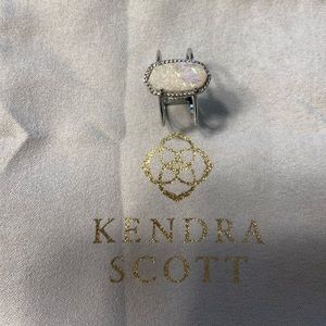 Kendra Scott Elyse iridescent Drusy Ring SZ 7
